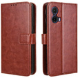 Flip case for Motorola Moto G85, Crazy Horse Wallet, brown