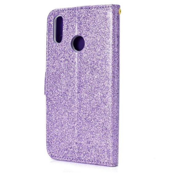 Flip case for Huawei P Smart 2019 / Honor 10 Lite, Glitter Mirror Wallet, purple