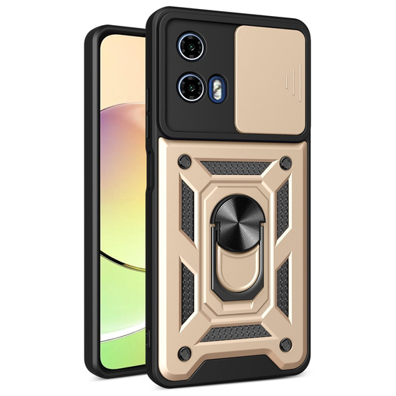 Case for Motorola Moto G24 / G24 Power / G04, CamShield Slide, gold
