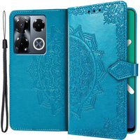 Flip case for Infinix Note 40 Pro Plus, Mandala, blue