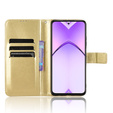 Flip case for Oppo A80, Crazy Horse Wallet, gold