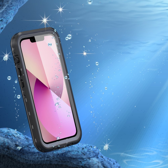 Waterproof case for iPhone 13, Redpepper, for MagSafe, black
