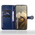 Flip case for Motorola Edge 60 Pro, Wallet Rhombus, blue