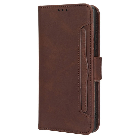 Flip case for Honor 70 5G, Card Slot, brown