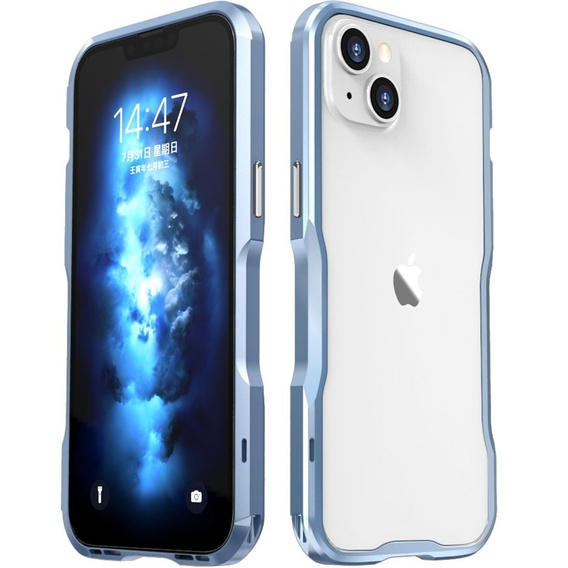 Case LUPHIE for iPhone 14 Plus, Armor Bumper, blue