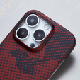 Case for iPhone 16 Pro, Aramid Fiber MagSafe, red