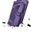 Flip case for Motorola Edge 60 / 60 Fusion, Butterfly, purple