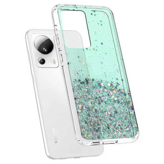 Case for Xiaomi 13 Lite, Glittery, green