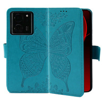 Flip case for Xiaomi 13T / 13T Pro, Butterfly, blue