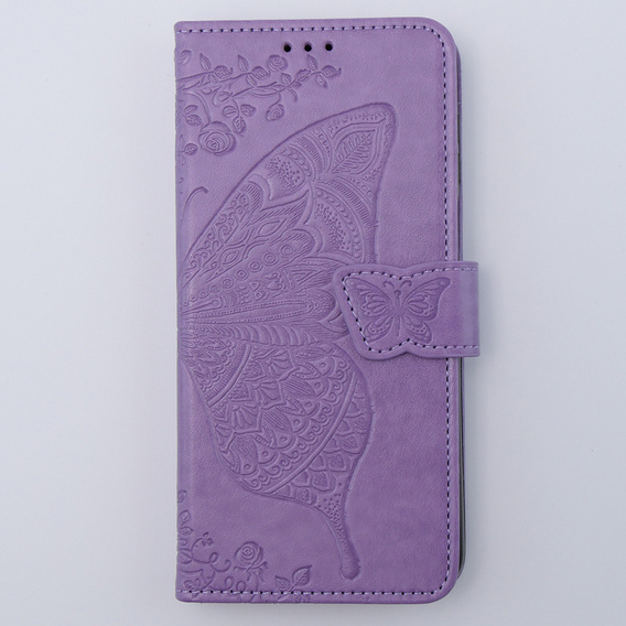 Flip case for Motorola Moto G54 5G, Butterfly, purple