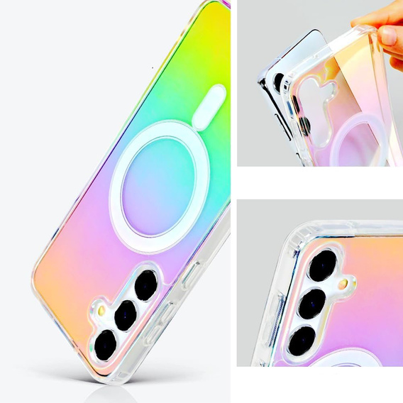 Case for Samsung Galaxy S24 FE, Fusion Hybrid, for MagSafe, multicolor + Screen Glass