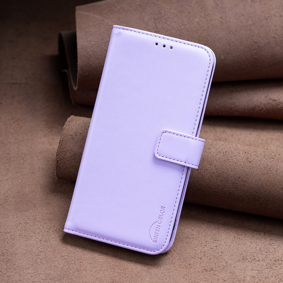 Flip case for Xiaomi Redmi Note 13 Pro 4G / Xiaomi Redmi Note 14S / Xiaomi Poco M6 Pro 4G, BINFEN Wallet, purple