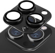 Camera glass for iPhone 16 Pro / 16 Pro Max, black metal overlay ERBORD