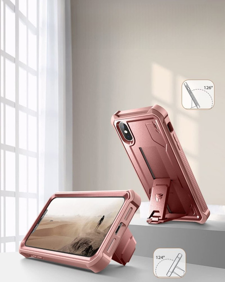 Armored case for iPhone XS Max, Dexnor Full Body, pink