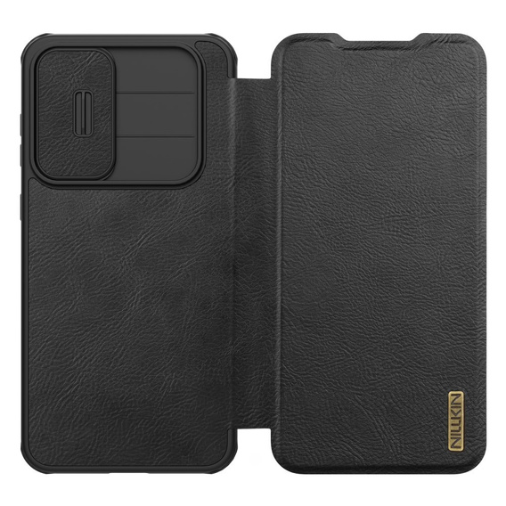 NILLKIN flip case for Samsung Galaxy A56, CamShield Qin Pro, leather, black
