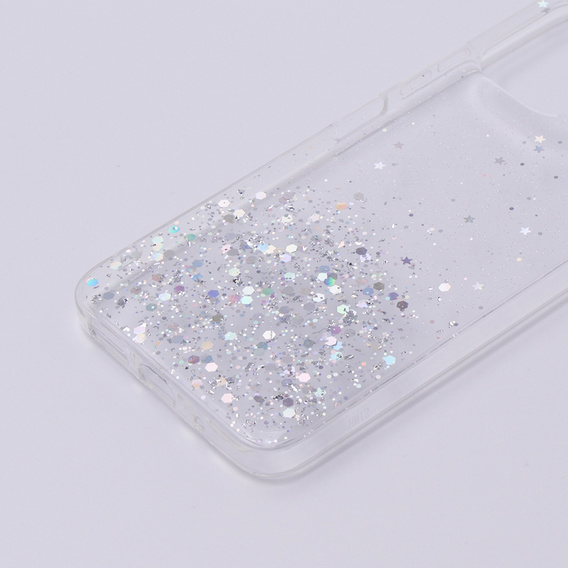 Case for Xiaomi Redmi 12, Glittery, transparent