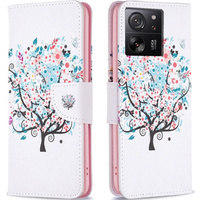 Flip case for Xiaomi 13T / 13T Pro / Redmi K60 Ultra, Wallet, colorful tree, white
