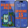Diamond Palm Tempered Glass for iPhone 15 Plus / 15 Pro Max