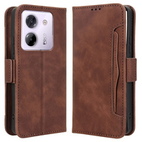 Flip case for Xiaomi Poco M7 Pro 5G, Card Slot, brown