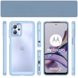 Case for Motorola Moto G13 / G23, Fusion Hybrid, transparent / blue