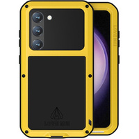 Love Mei Case for Samsung Galaxy S23, armored with glass, yellow