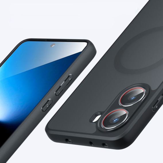 Case for Xiaomi Poco X7 Pro 5G, for MagSafe, ERBORD Matt Case, black