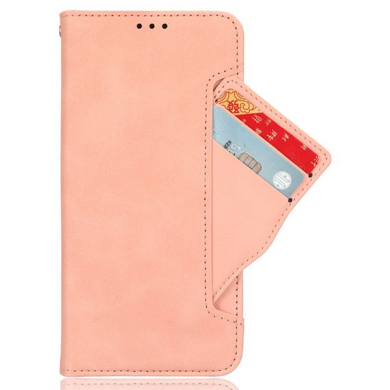Flip case for Realme C61, Card Slot, pink