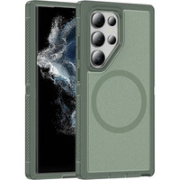 Case with frame for Samsung Galaxy S22 Ultra, for MagSafe, green