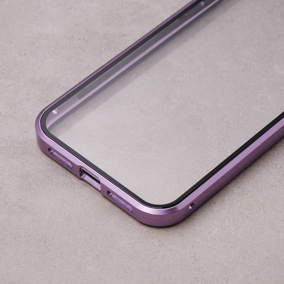 Case for iPhone 11, Magnetic Dual Glass, purple