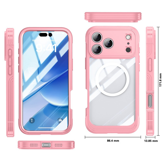 Shockproof case with glass for MagSafe for iPhone 17 Pro Max