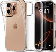 Case for iPhone 16 Pro, ERBORD Slim, transparent + 9H glass
