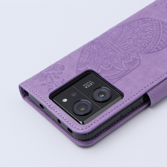Flip case for Xiaomi 13T / 13T Pro, Butterfly, purple