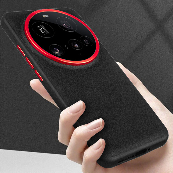 Leather case for Xiaomi 15 Ultra, leather hybrid, black