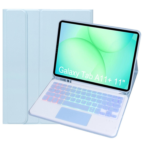 Case with backlit Bluetooth keyboard and touchpad for Samsung Galaxy Tab A11+