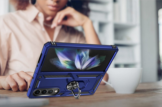 Armor Case for Samsung Galaxy Z Fold 4 5G, Nox Case Ring, blue