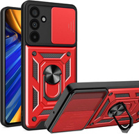 Case for Samsung Galaxy M55 5G, CamShield Slide, red
