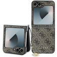 GUESS Case for Samsung Galaxy Z Flip7 FE / Z Flip6, 4G Charms Collection Hardcase, brown