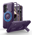 Armored case for Samsung Galaxy S25, Dexnor CamProtect MagSafe, purple (Two frames)