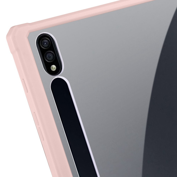 Case for Samsung Galaxy Tab S7 Plus / Tab S7 FE, Smartcase Hybrid, with stylus space, pink