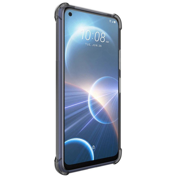 IMAK case for HTC Desire 22 Pro 5G, Dropproof, transparent / black