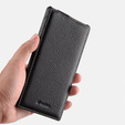 MELKCO flip case for Samsung Galaxy S24 Ultra, leather, flip, black