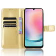 Flip case for Samsung Galaxy M55 5G, Crazy Horse Wallet, gold
