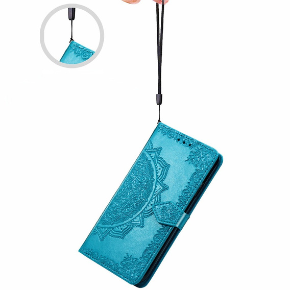 Flip case for Honor Magic 6 Lite 5G, Mandala, blue