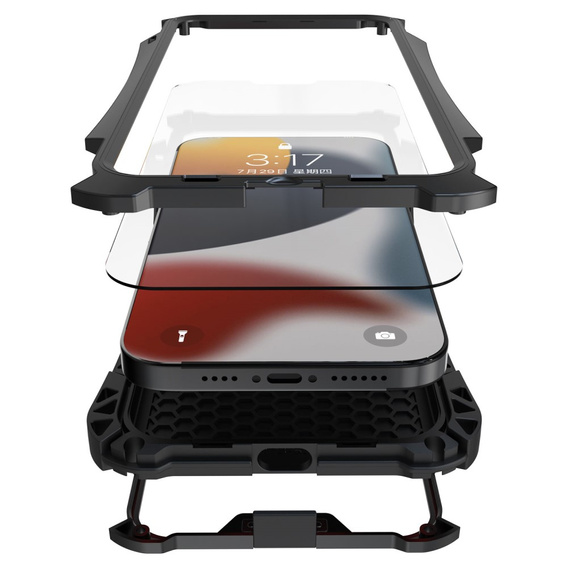 Case for iPhone 13, R-JUST AMIRA, armoured, black