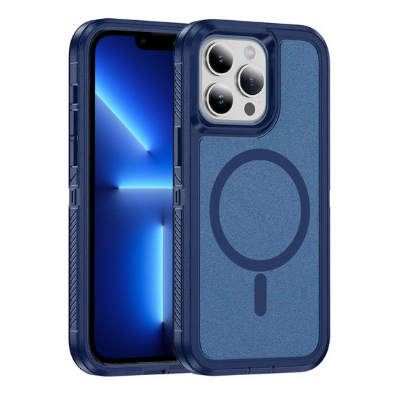 Case with frame for iPhone 13 Pro Max, for MagSafe, blue