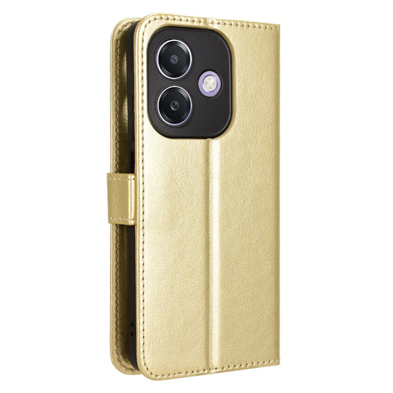 Flip case for Oppo A40 / Oppo A40m, Crazy Horse Wallet, gold