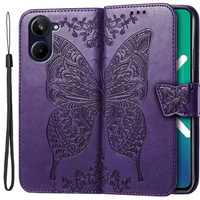 Flip case for Realme 10 4G, Butterfly, purple