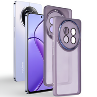 Silicone case for Realme 12, with camera protection, transparent / purple