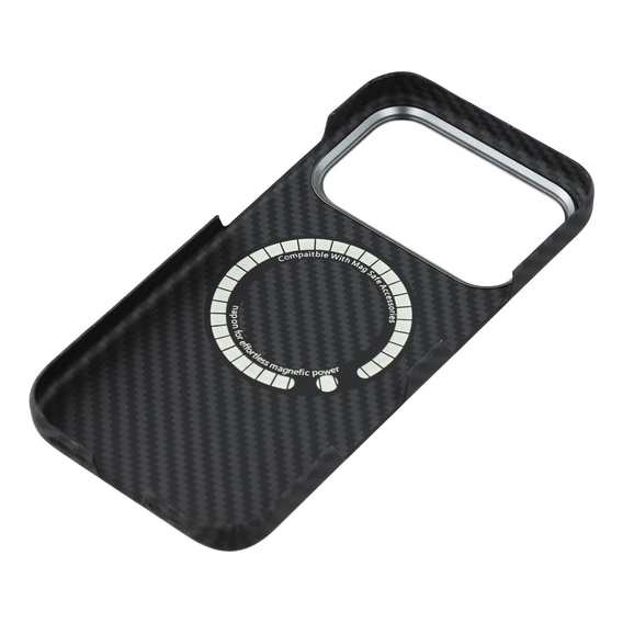 Case for iPhone 17 Pro Max, Carbon Fiber, for MagSafe, black