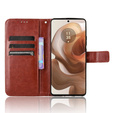 Flip case for Motorola Edge 50 Ultra, Crazy Horse Wallet, brown